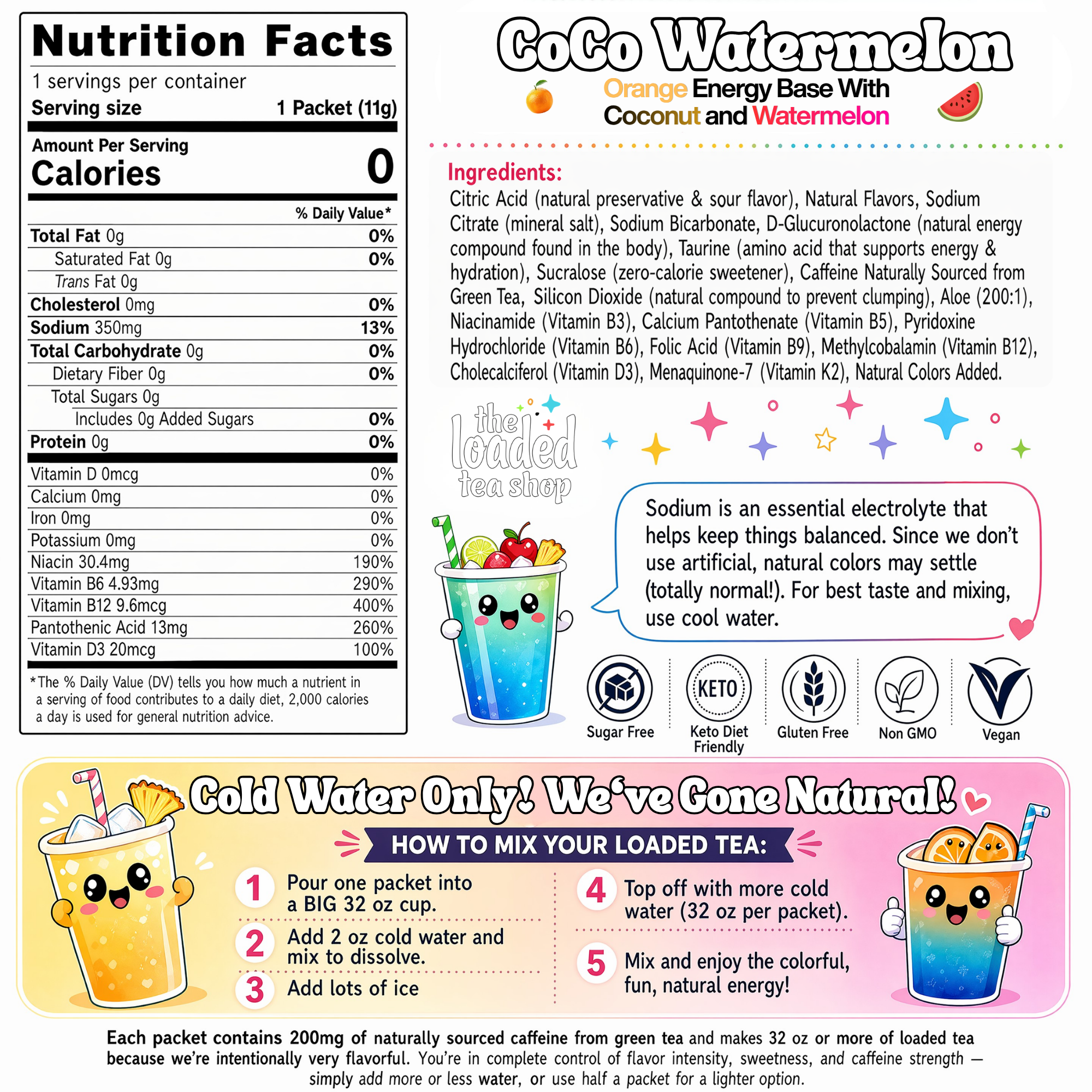 Coco Watermelon Loaded Tea Mix
