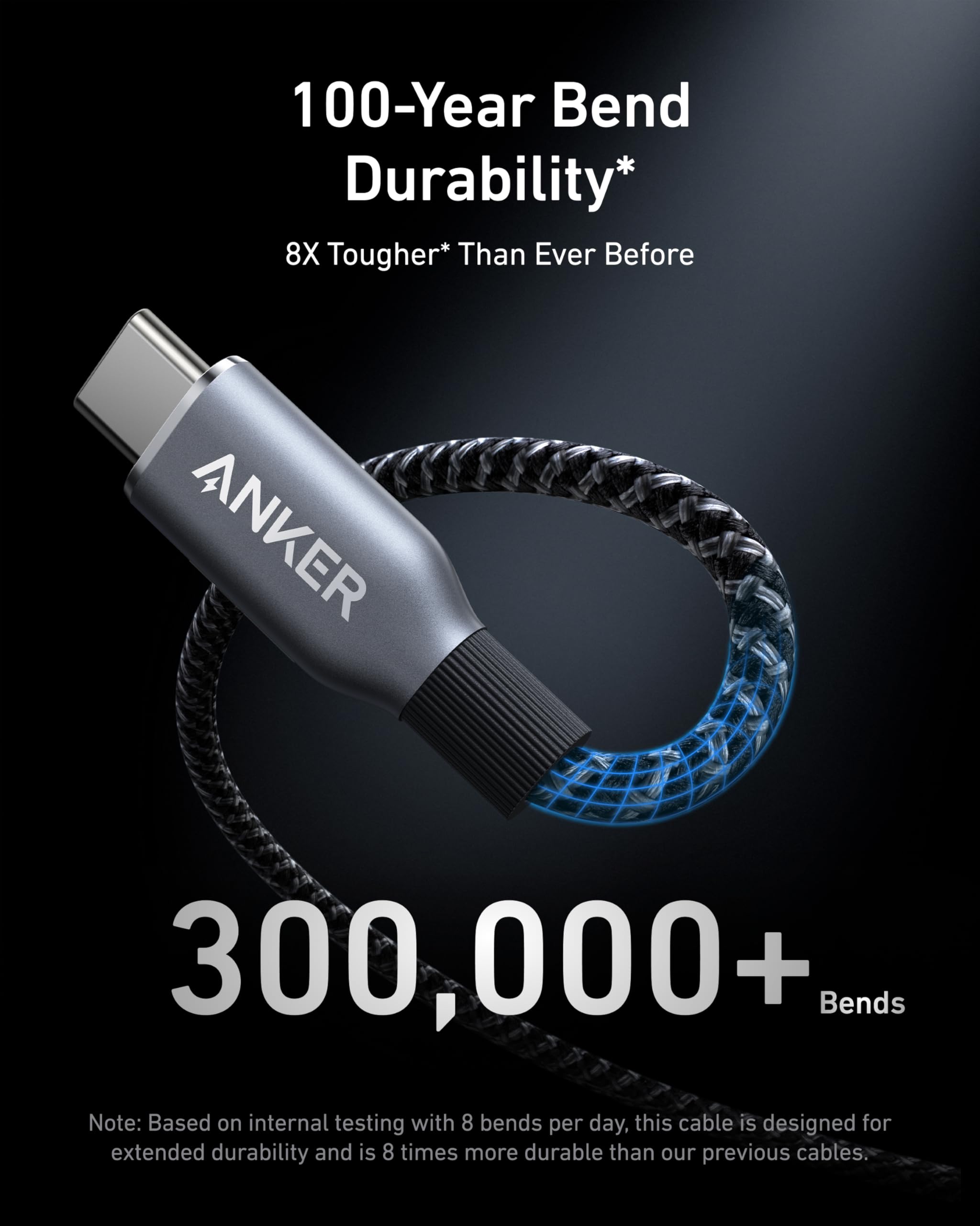 Anker Prime USB-C to USB-C Cable (240W, Upcycled-Braided) Anker