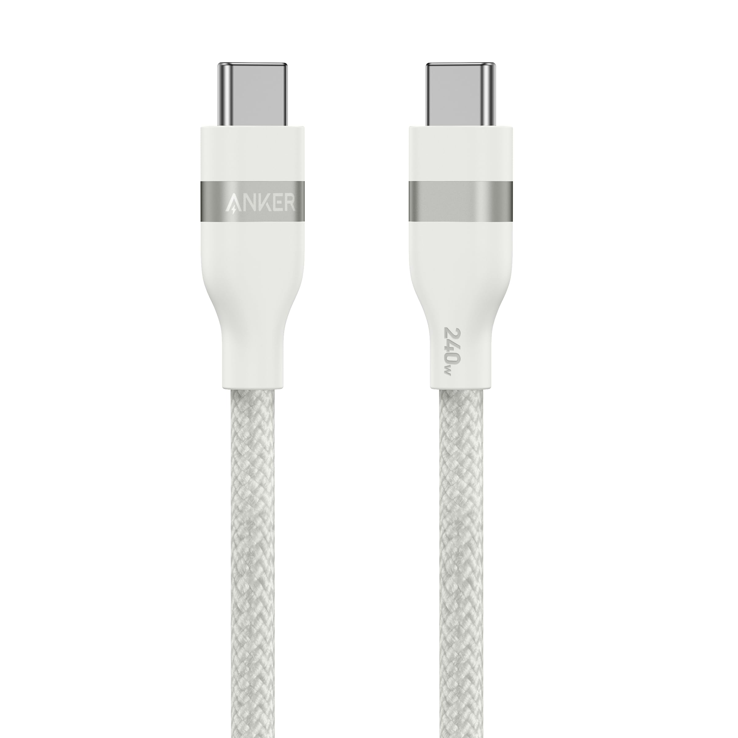 Anker USB-C to USB-C Cable (3 ft / 6 ft, 240W, Upcycled-Braided) Anker