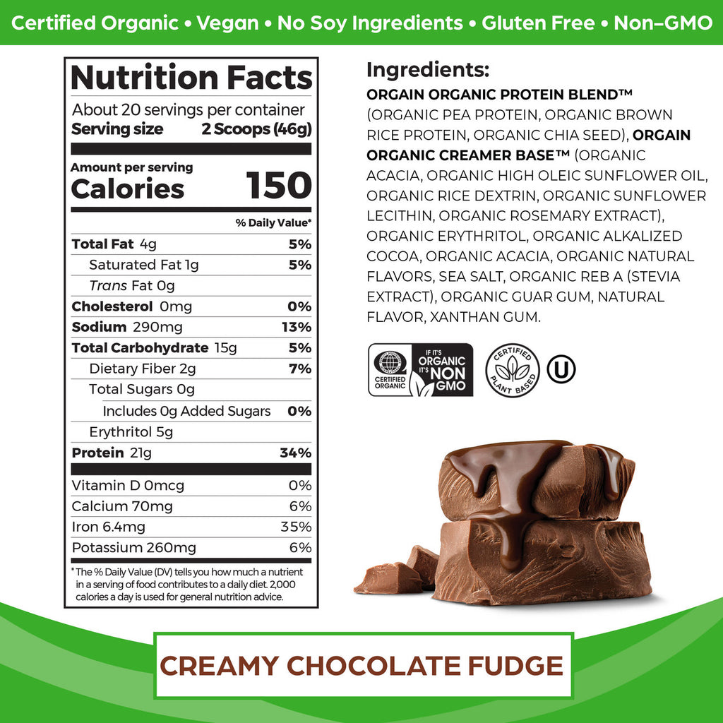 White Smoke Orgain Creamy Chocolate Fudge (2.05 LB)