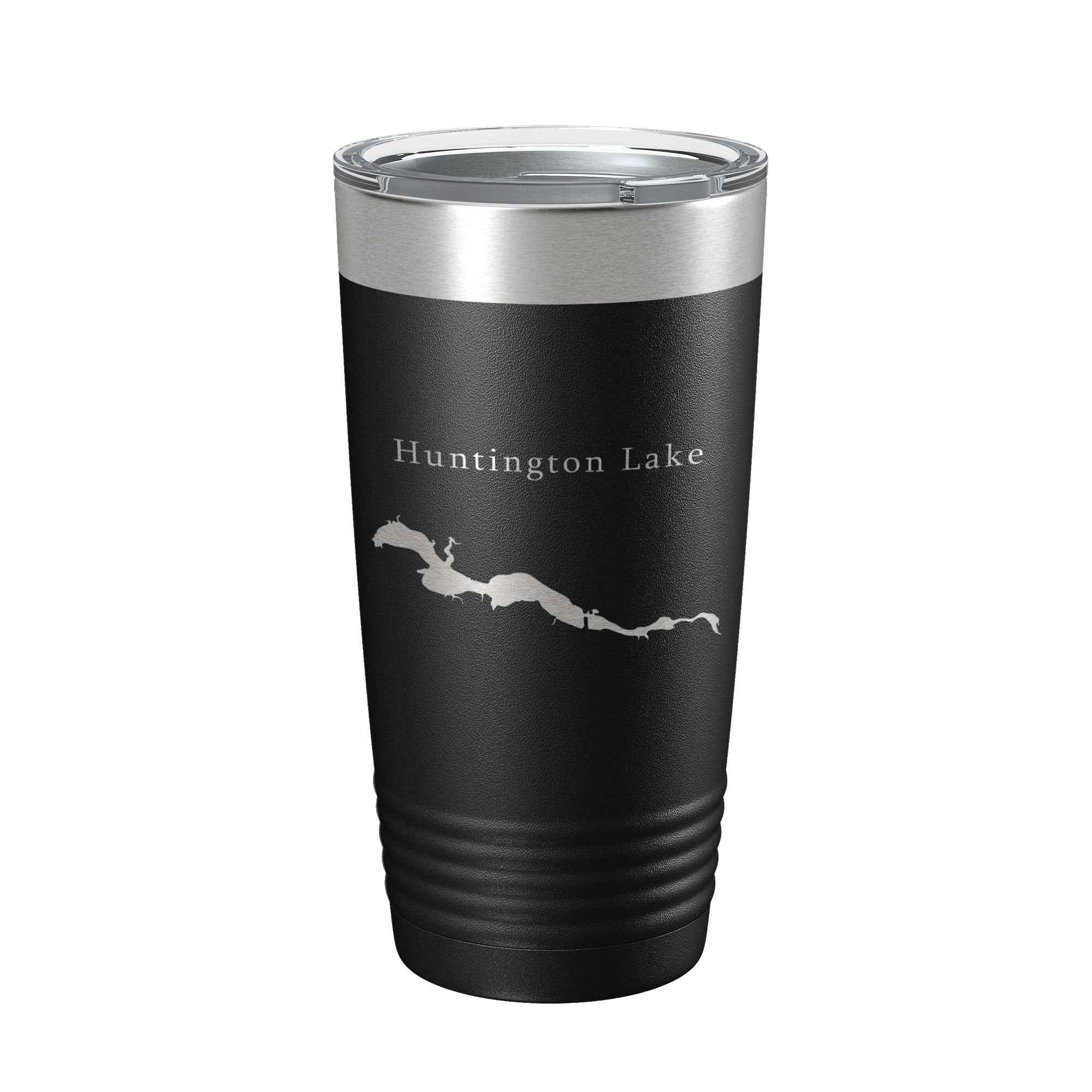 Huntington Lake Map Tumbler Travel Mug Insulated Laser Engraved Coffee Cup Indiana 20 oz-0