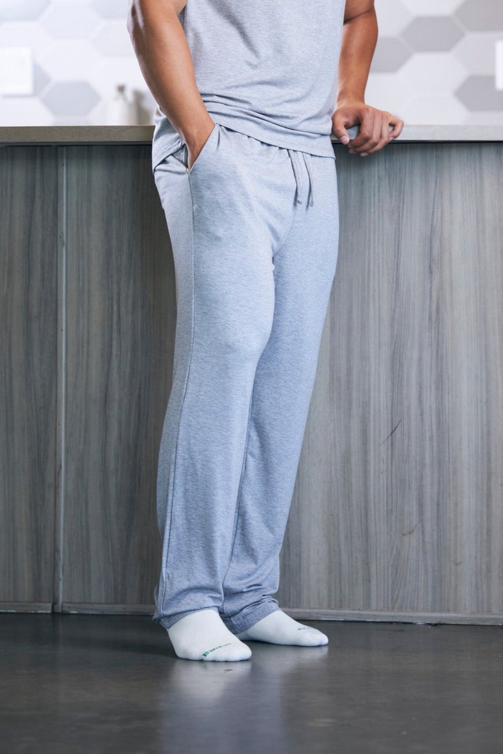 Dim Gray Men's Soft Bamboo Lounge Pajama Pants