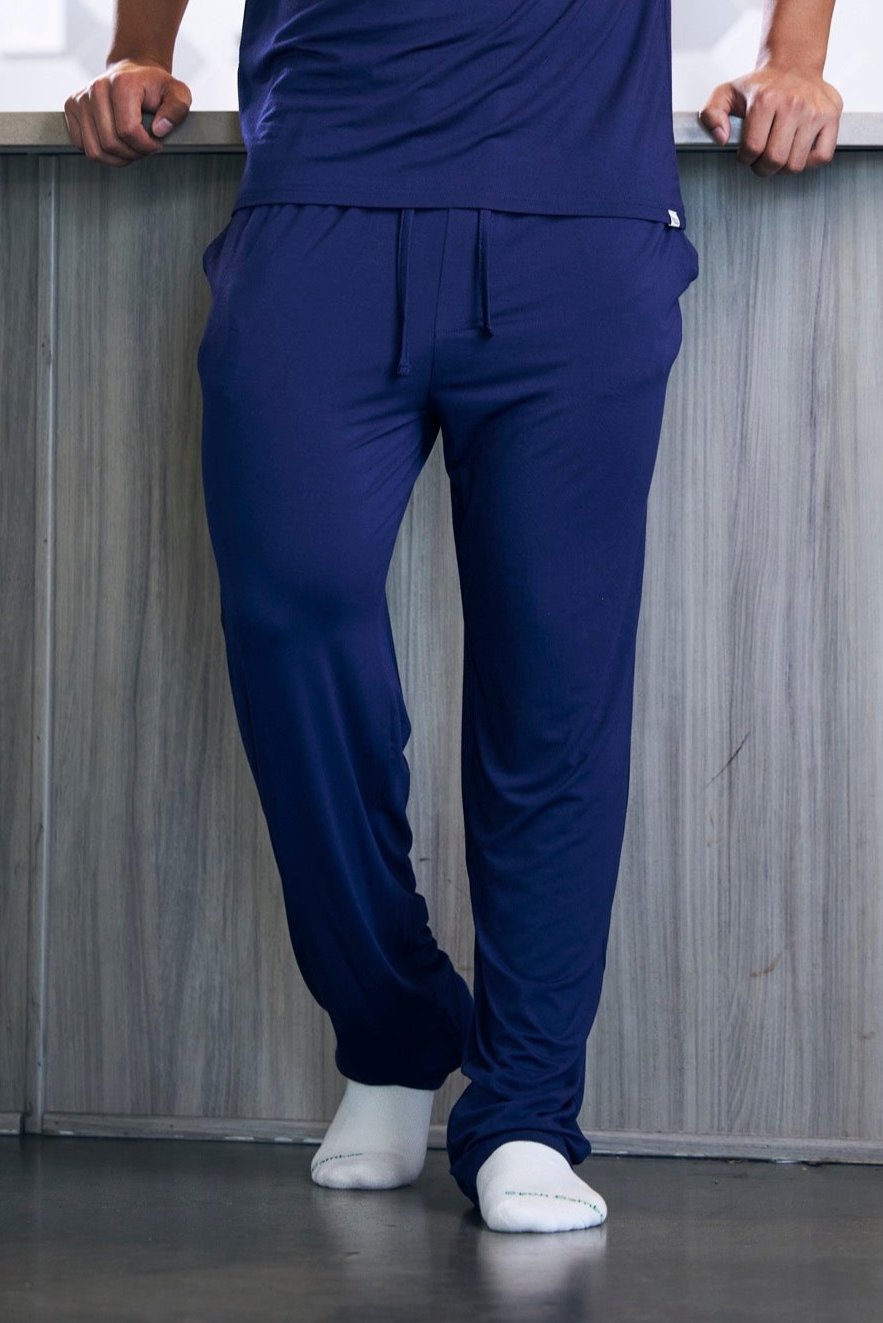 Midnight Blue Men's Soft Bamboo Lounge Pajama Pants
