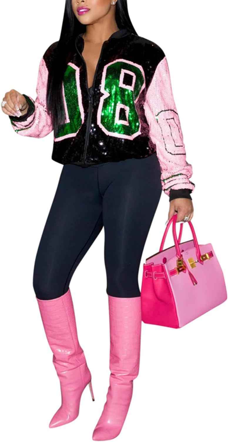 Alpha Kappa Alpha Sorority AKA 1908 Sequin Jacket