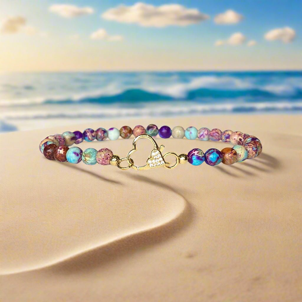 Tan Bella Heart Anklet