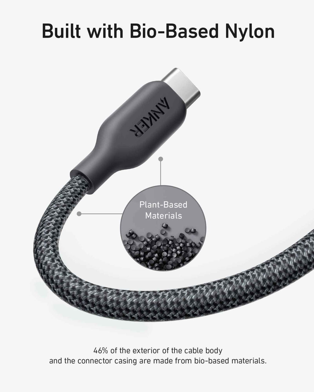Anker <b>543</b> USB C to USB C Cable (240W, 10 ft)