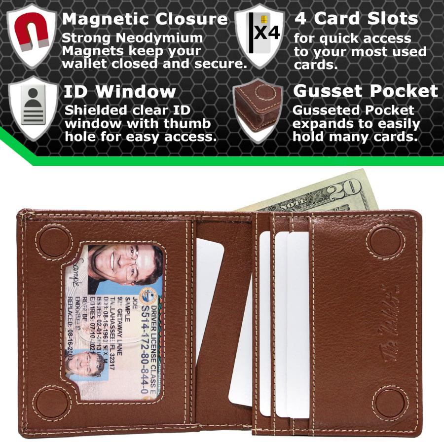 The Waltlet - Maximum Storage RFID Secure Minimalist Wallet, Brown