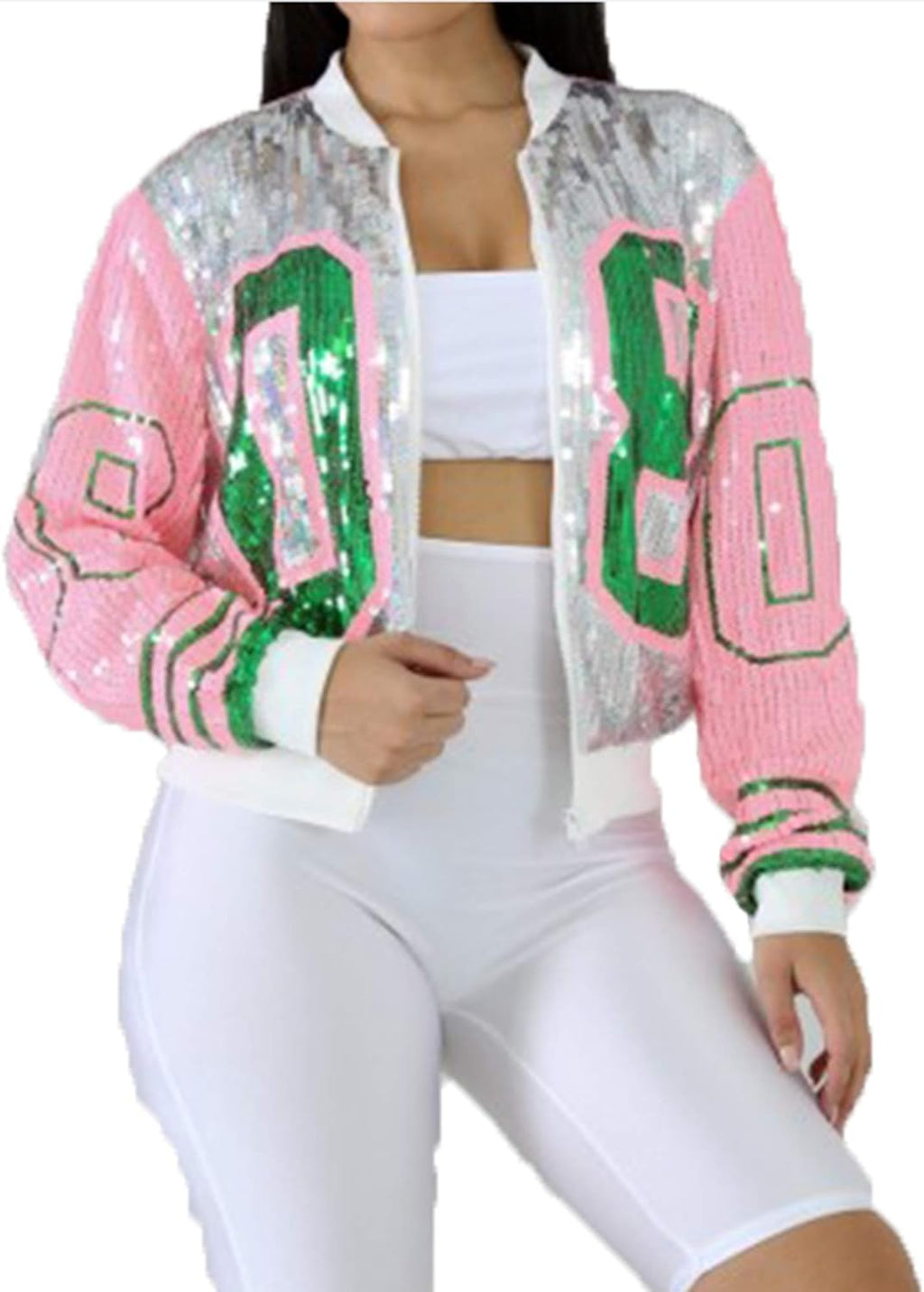 Alpha Kappa Alpha Sorority AKA 1908 Sequin Jacket T-Shirt Crazed