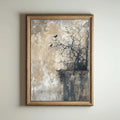 Tranquil Wabi‑Sabi Bird Wall Art – Textured Nature Print Far East Finds