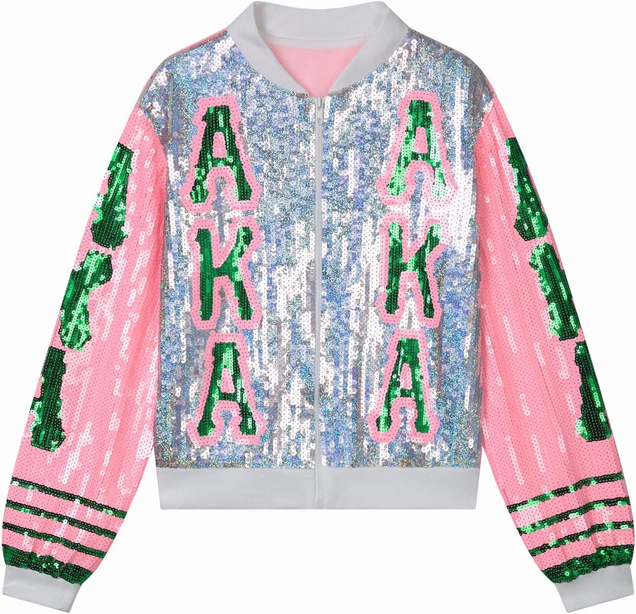 Alpha Kappa Alpha Sorority AKA Sequin Jacket T-Shirt Crazed