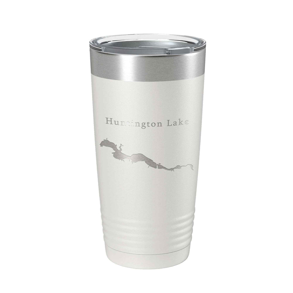 Huntington Lake Map Tumbler Travel Mug Insulated Laser Engraved Coffee Cup Indiana 20 oz-1