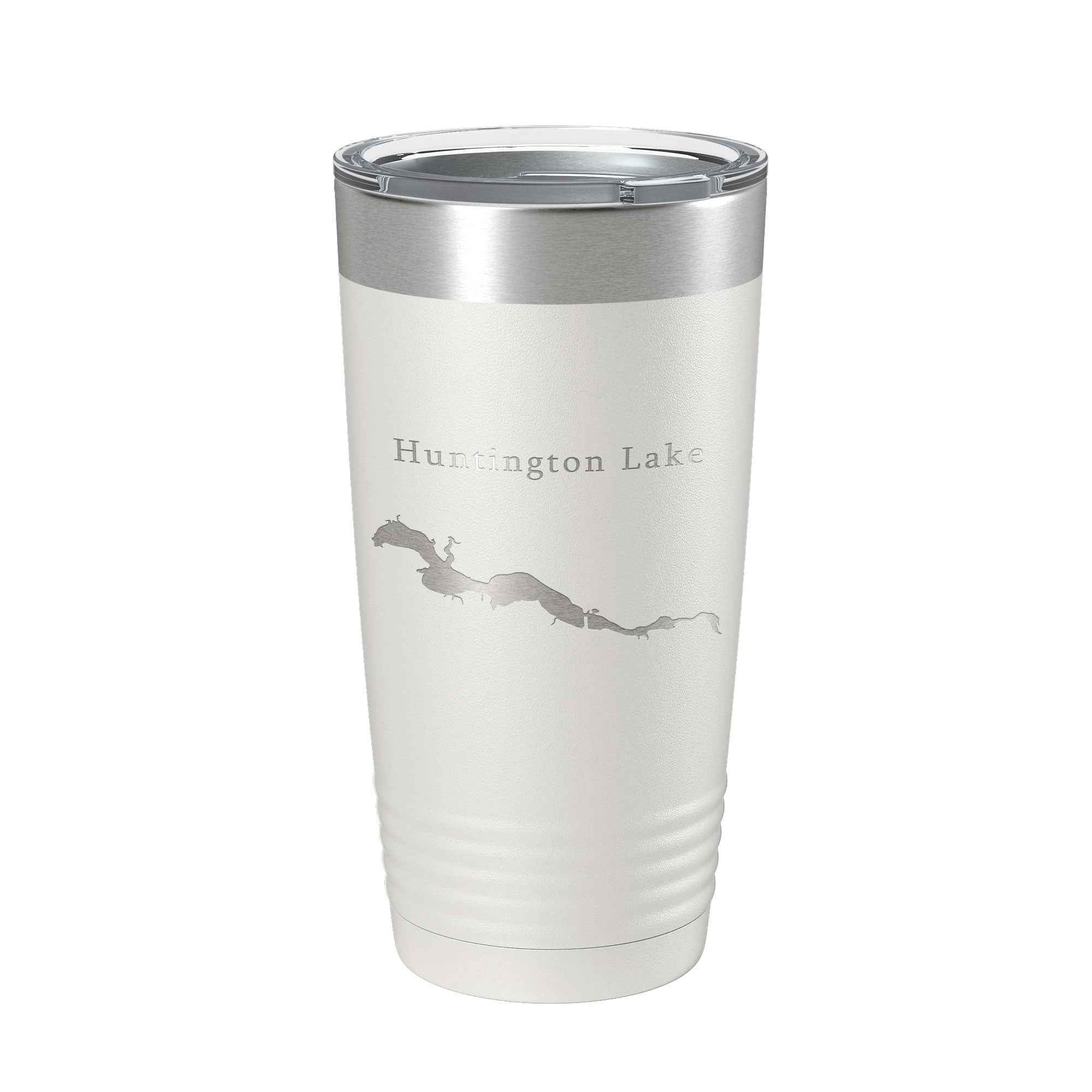 Huntington Lake Map Tumbler Travel Mug Insulated Laser Engraved Coffee Cup Indiana 20 oz-1