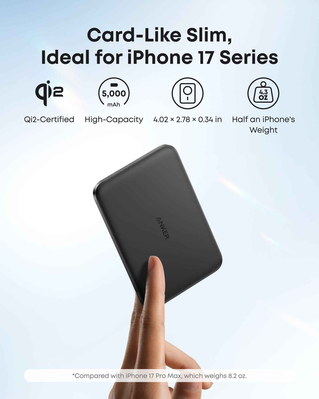 Anker Nano Power Bank (5K, MagGo, Slim)