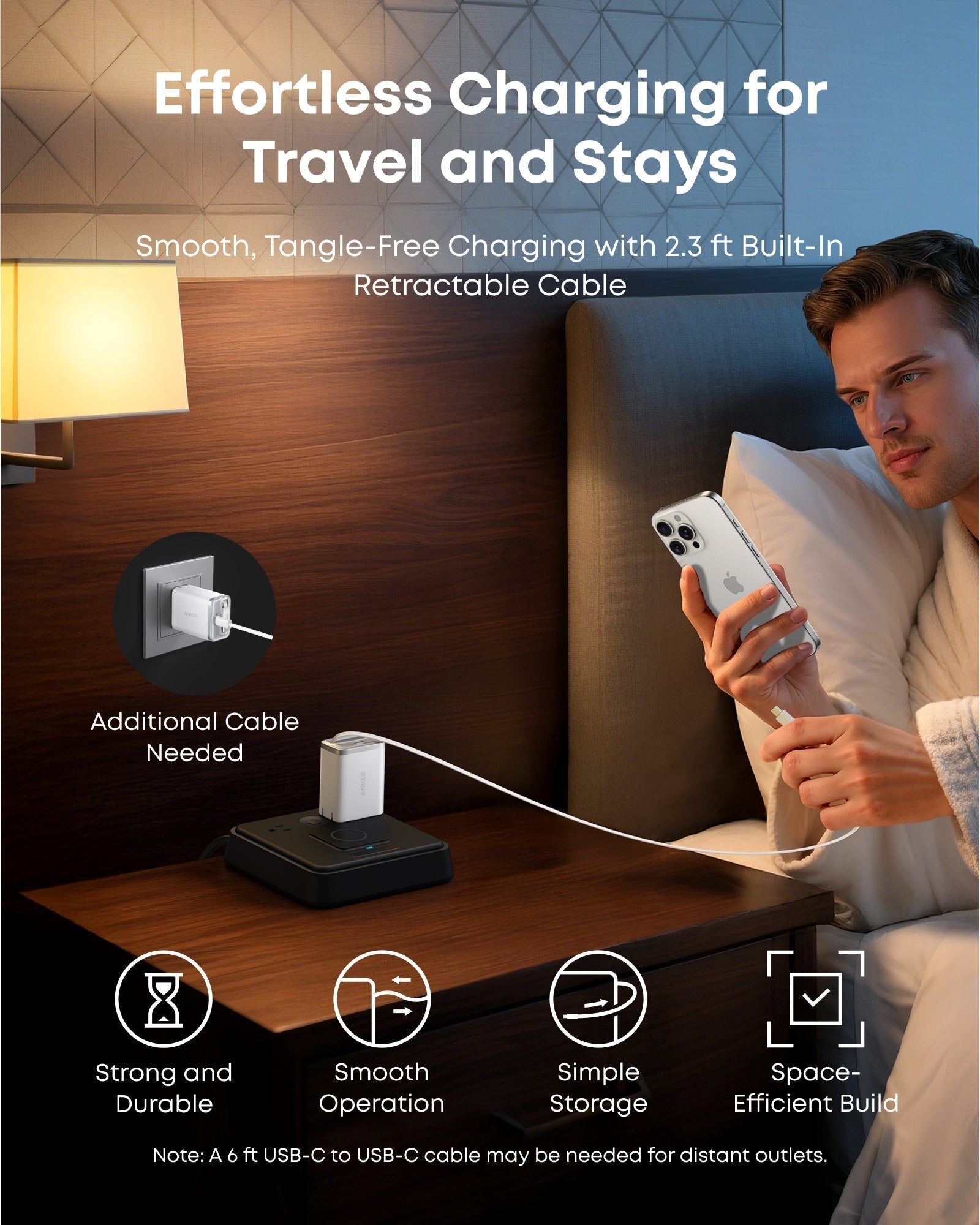 Anker Nano Charger (35W, Built-In Retractable USB-C Cable) Anker