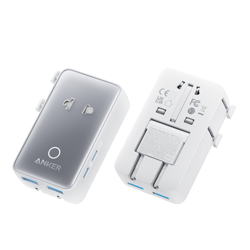 Anker Nano Travel Adapter (5-in-1, 20W, 1-Pack) Anker