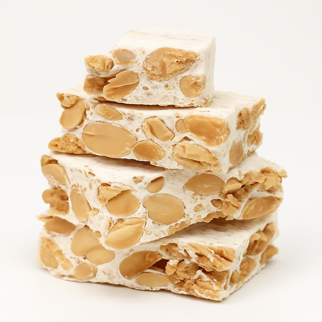 Seashell Andy Anand Sugar Free Almond Brittle Nougat -Turron, Gluten Free, Crunchy, European Sugar Free Turron Taste in Every Bite, Made in Europe