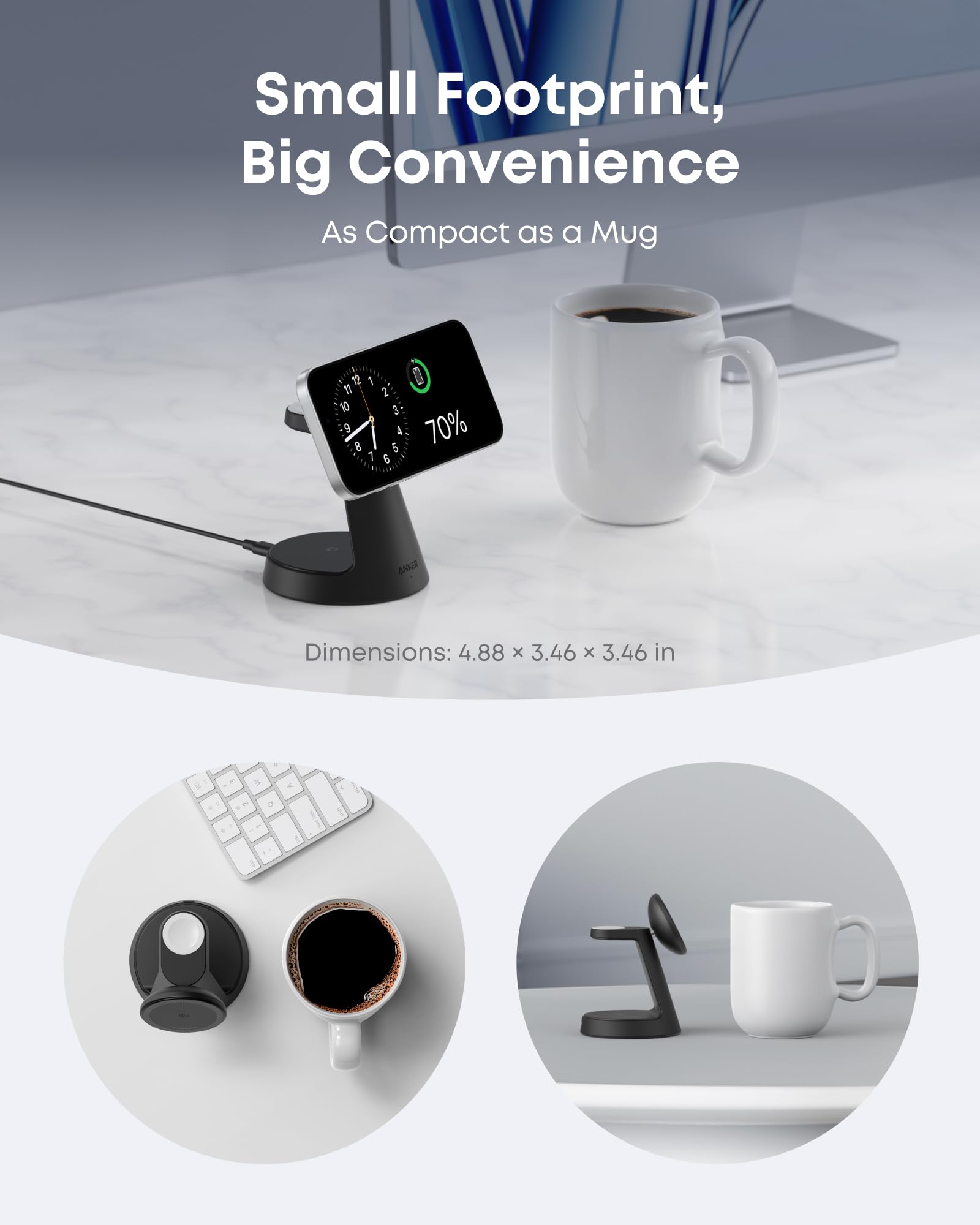 Anker MagGo Wireless Charging Station (3-in-1, Dock Stand) Anker