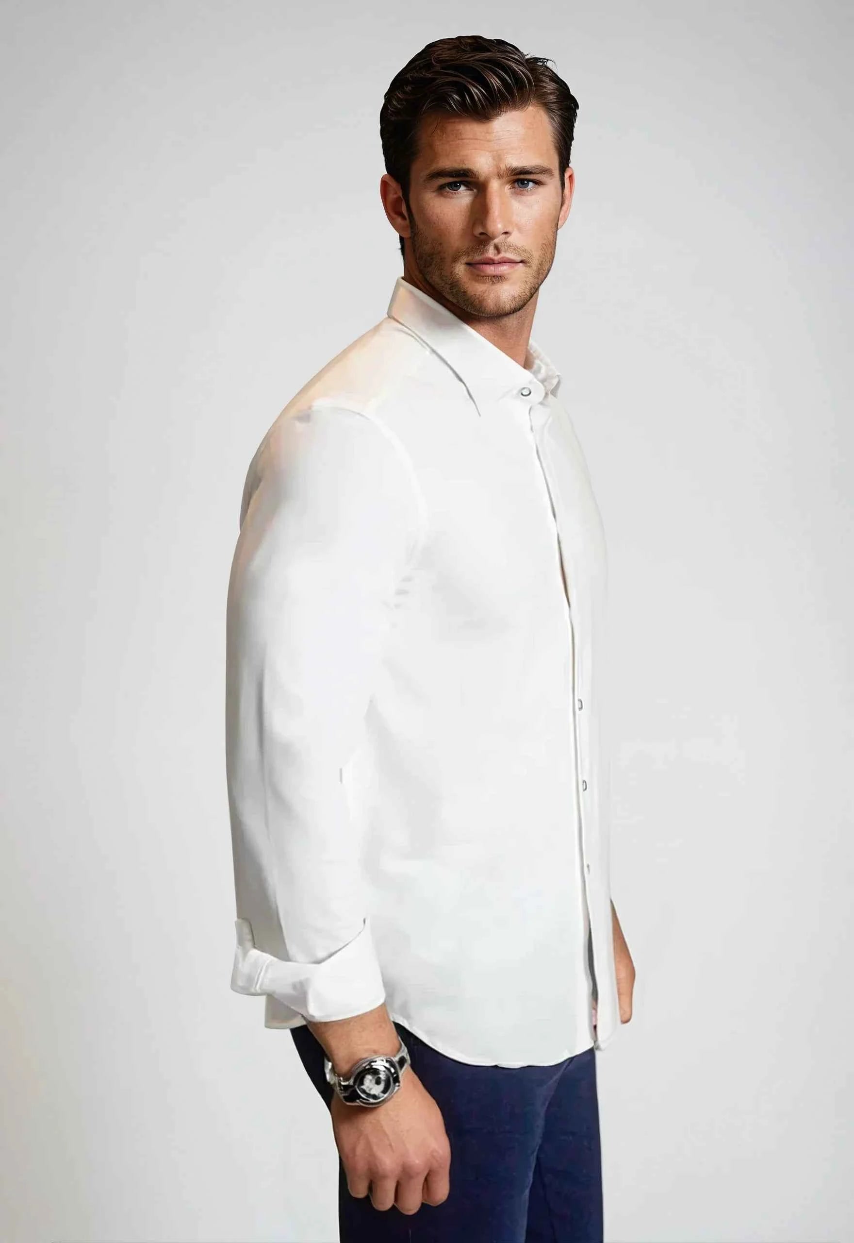 Buki Cinqo 'Single Shot' Long Sleeve Shirt - White