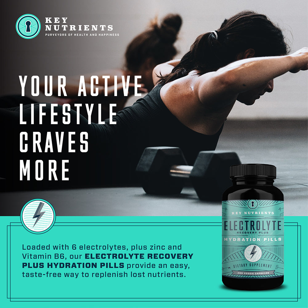 Electrolyte Hydration Pills (capsule form) Key Nutrients