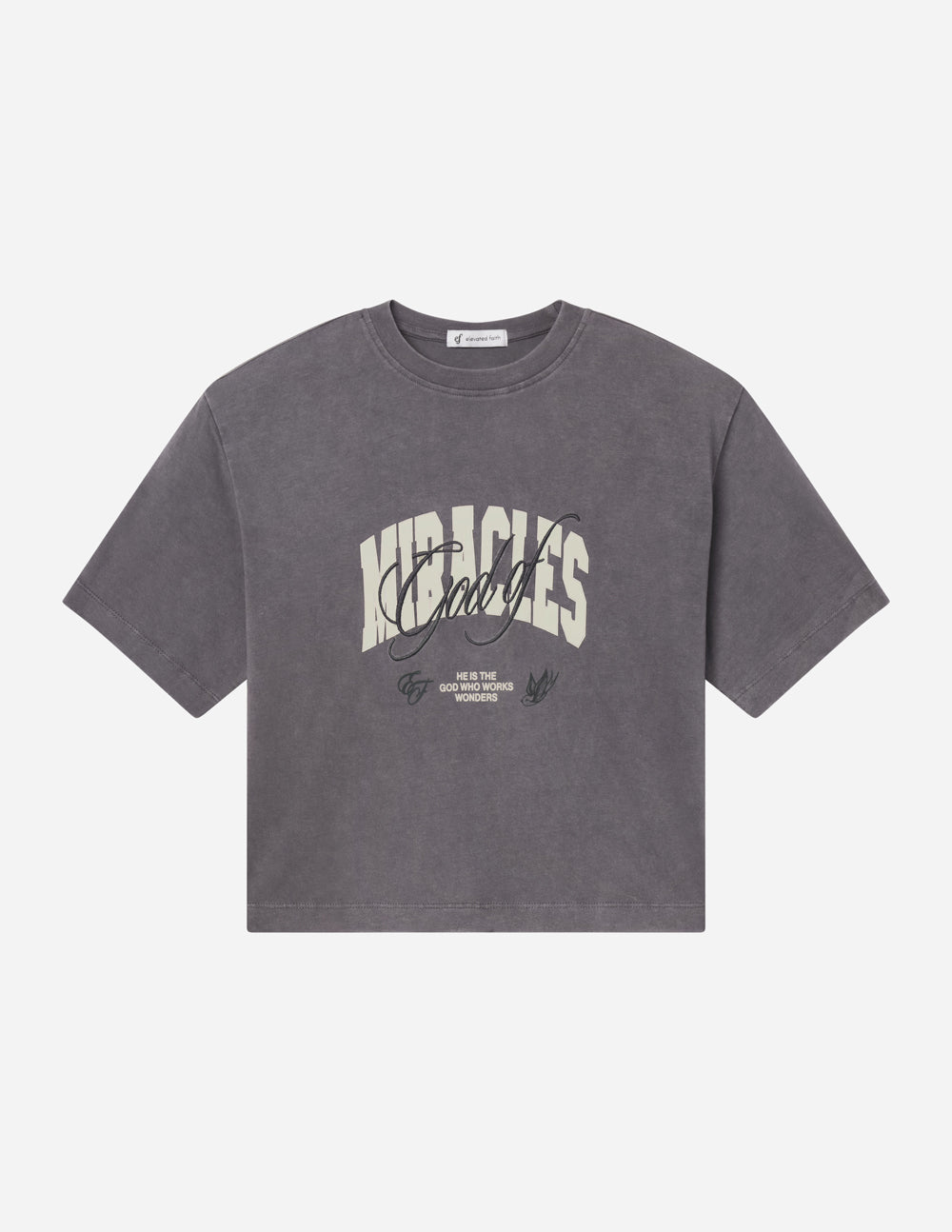 God of Miracles Cropped Women's Tee Elevated Faith