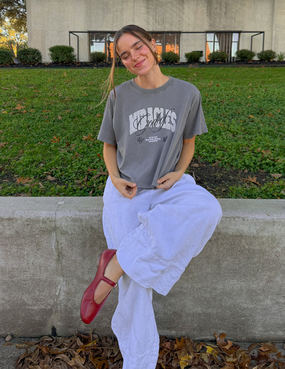 God of Miracles Cropped Women's Tee Elevated Faith