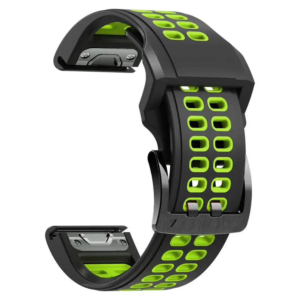 White Smoke Garmin Silicone QuickFit Band -Durable Breathable Strap