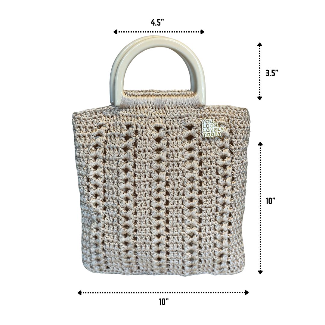 White Smoke Clotilde Handwoven Bag