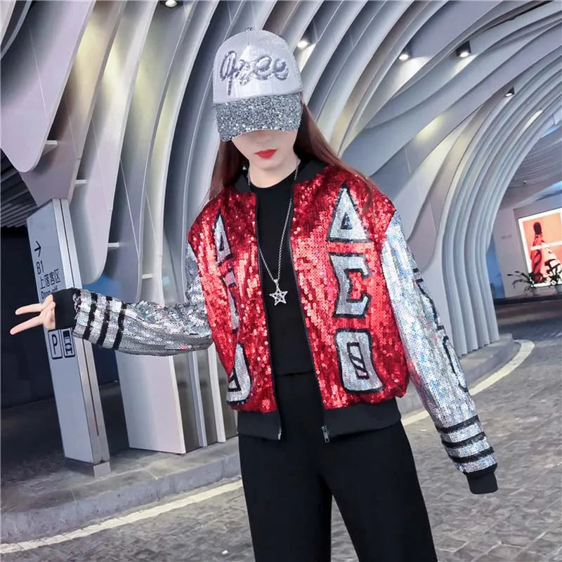 Delta Sigma Theta DST 1913 Sorority Sequin Jacket T-Shirt Crazed