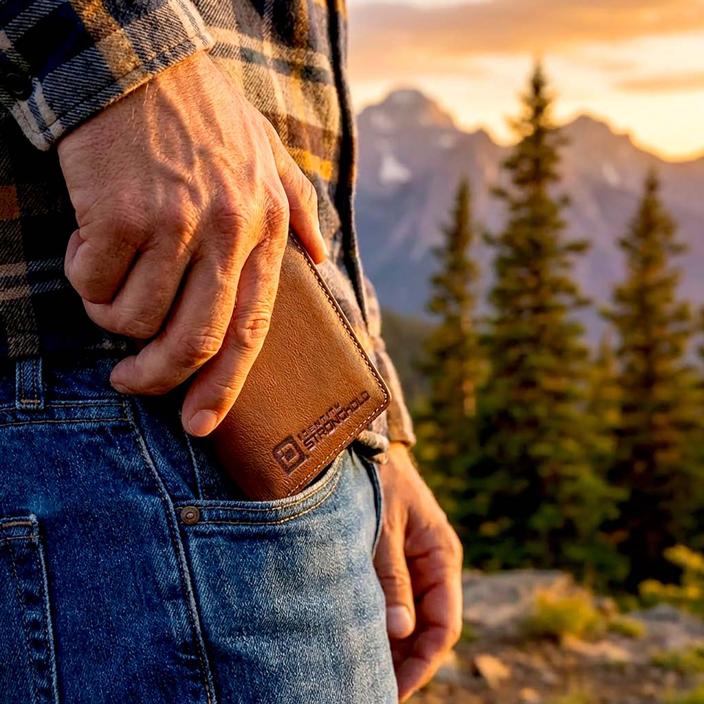The Waltlet - Maximum Storage RFID Secure Minimalist Wallet, Brown