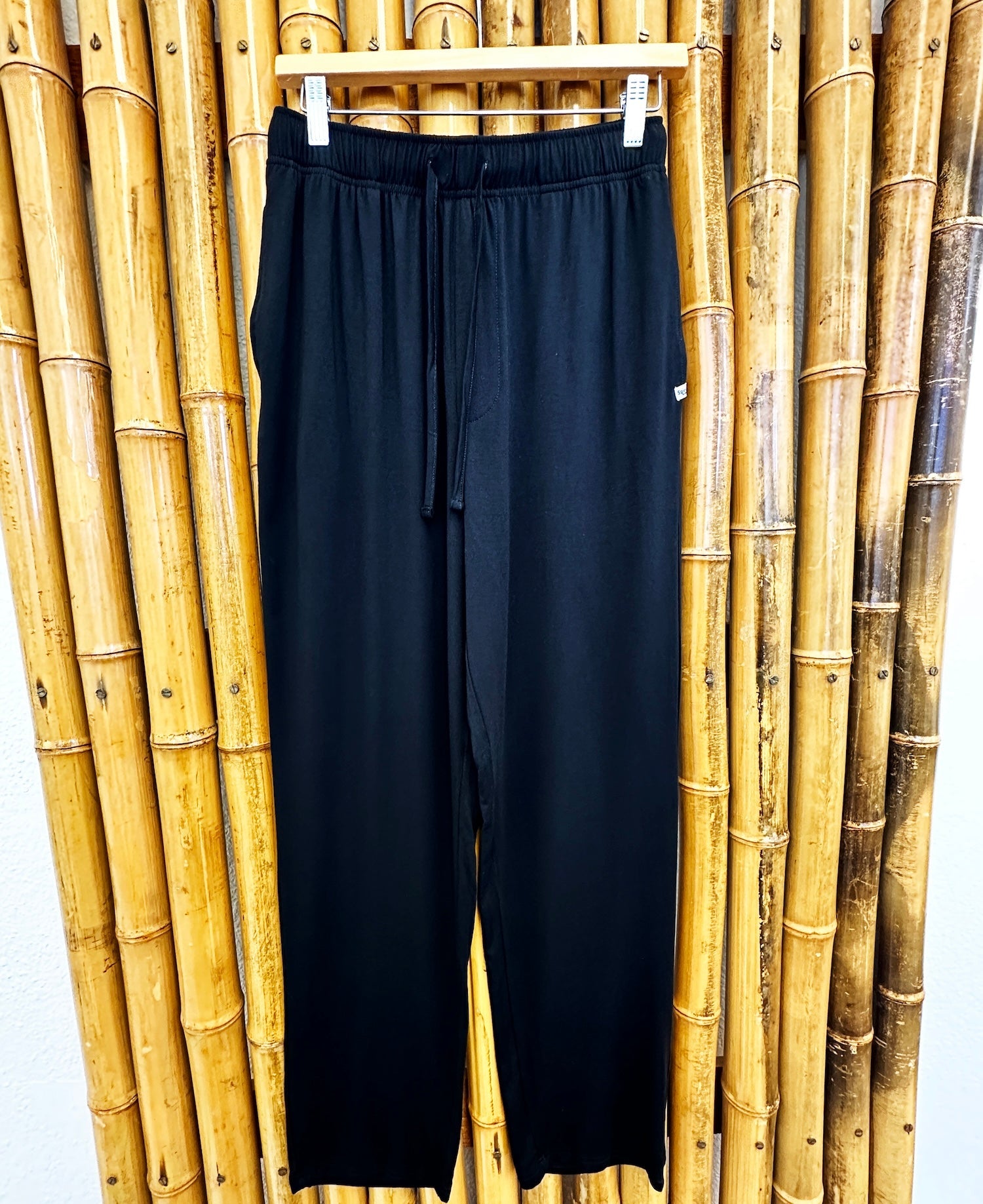 Black Men's Soft Bamboo Lounge Pajama Pants