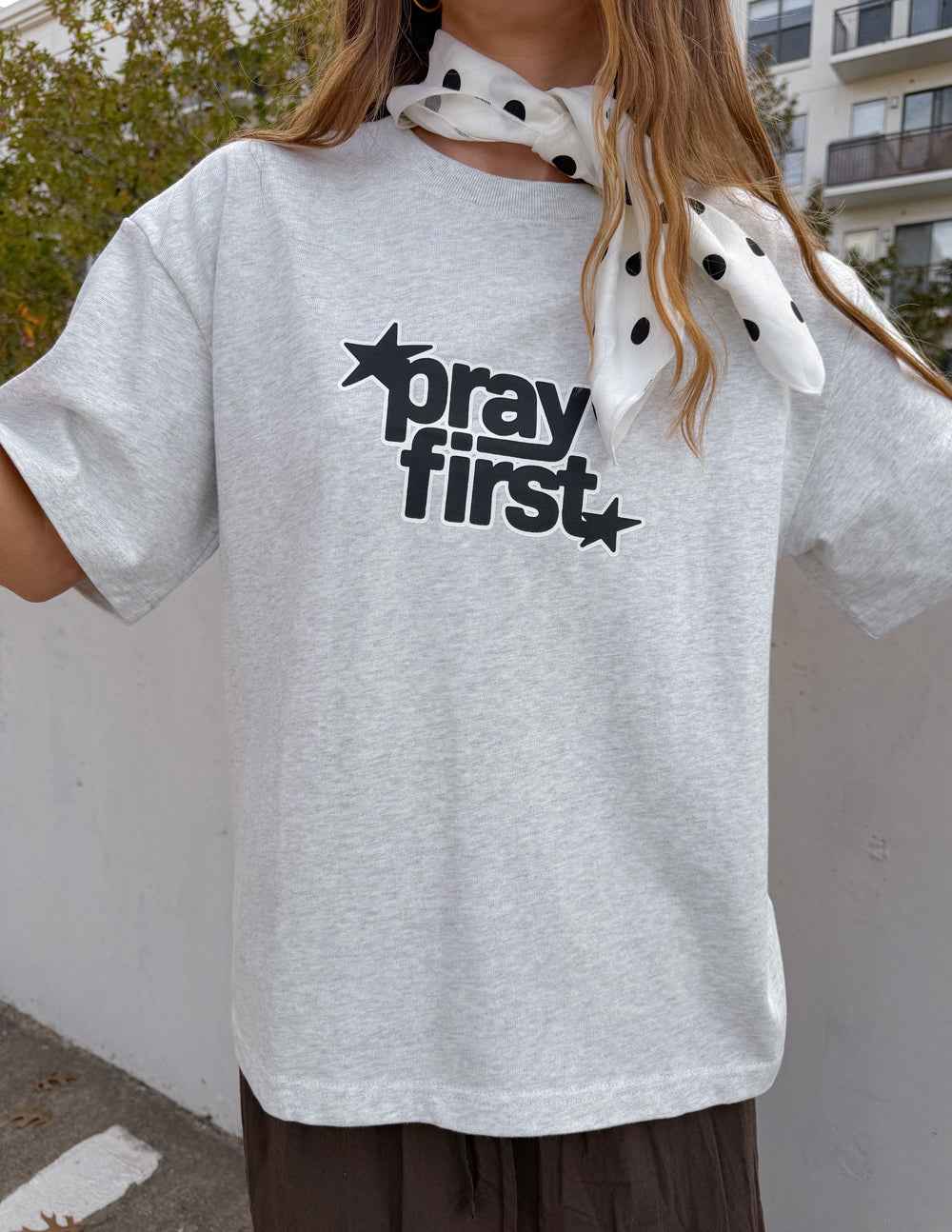 Pray First Heavyweight Tee
