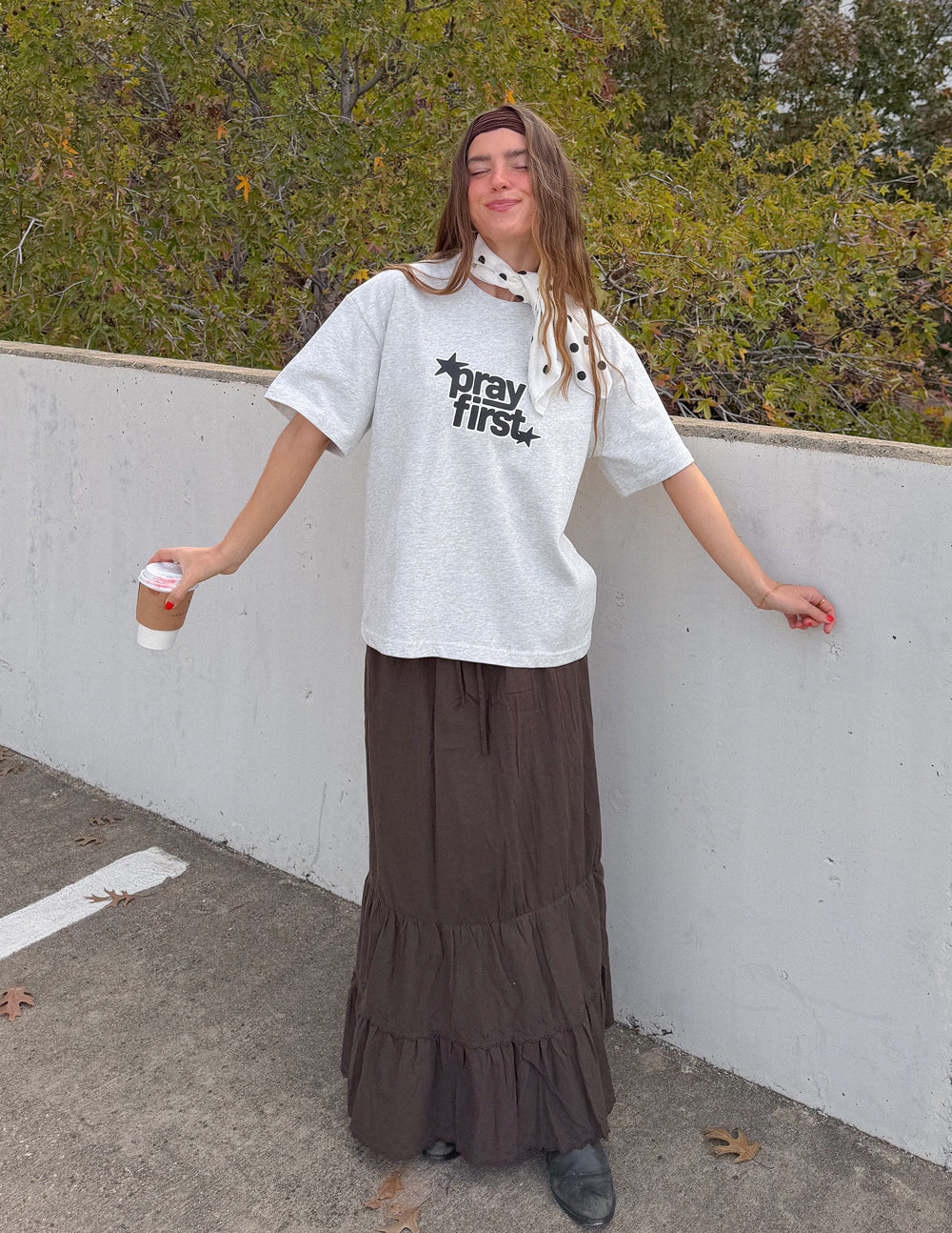 Pray First Heavyweight Tee Elevated Faith