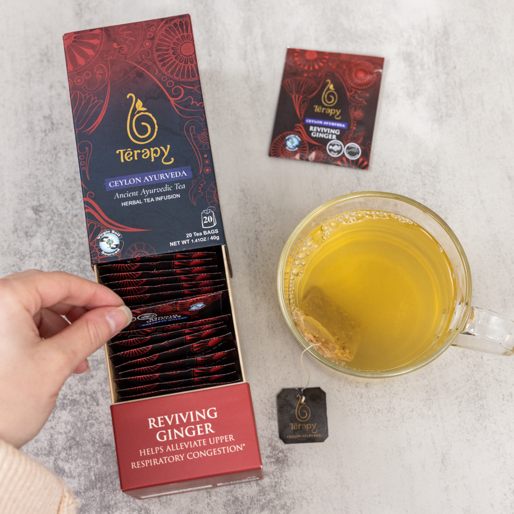 Light Gray Reviving Ginger Tea