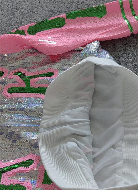 Alpha Kappa Alpha Sorority AKA Sequin Jacket T-Shirt Crazed