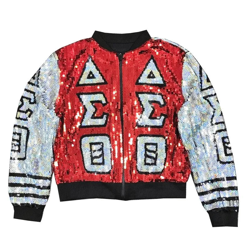Delta Sigma Theta DST 1913 Sorority Sequin Jacket T-Shirt Crazed