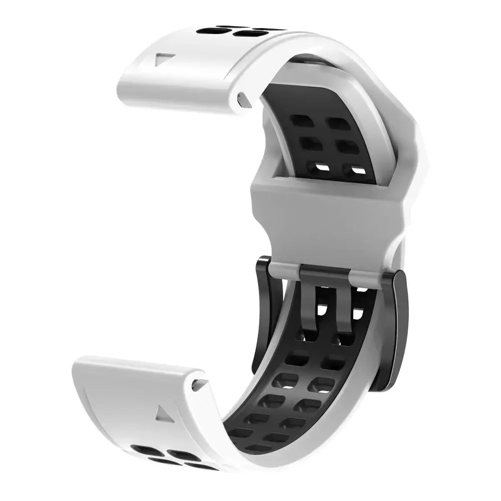 White Smoke Garmin Silicone QuickFit Band -Durable Breathable Strap