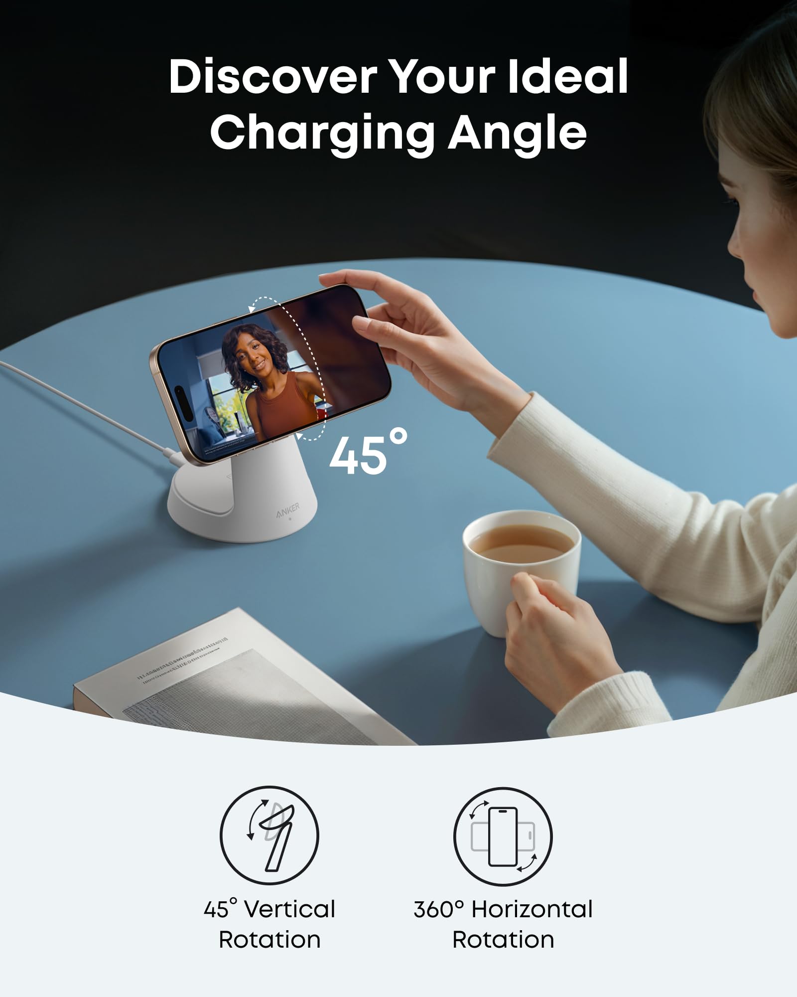 Anker MagGo Wireless Charging Station (3-in-1, Dock Stand) Anker