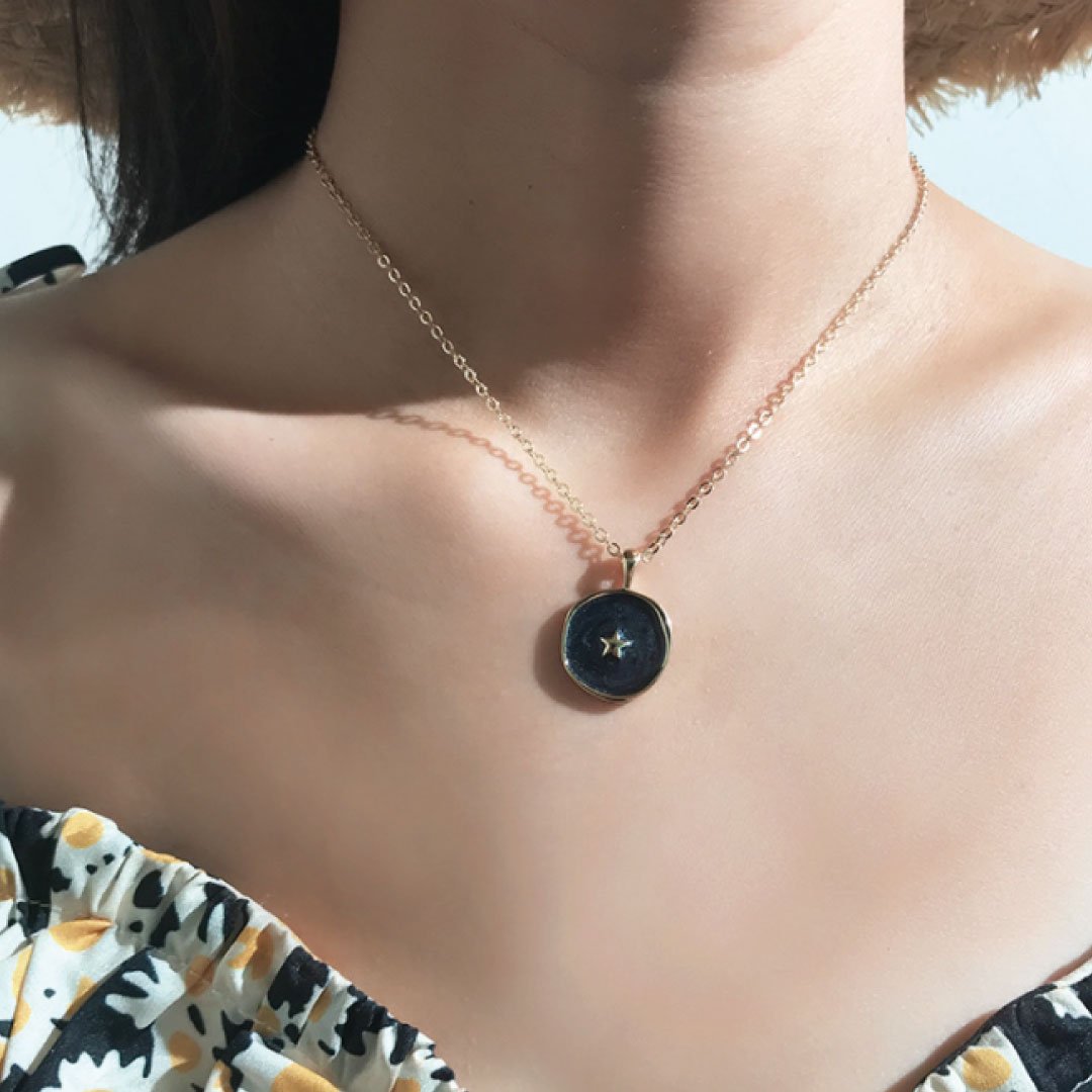 Tan Astral Necklace Black