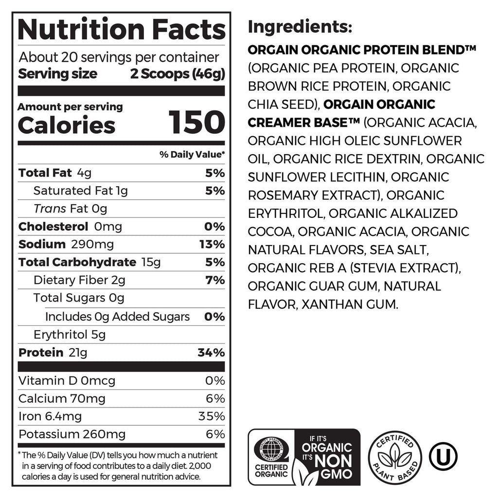 White Smoke Orgain Creamy Chocolate Fudge (2.05 LB)