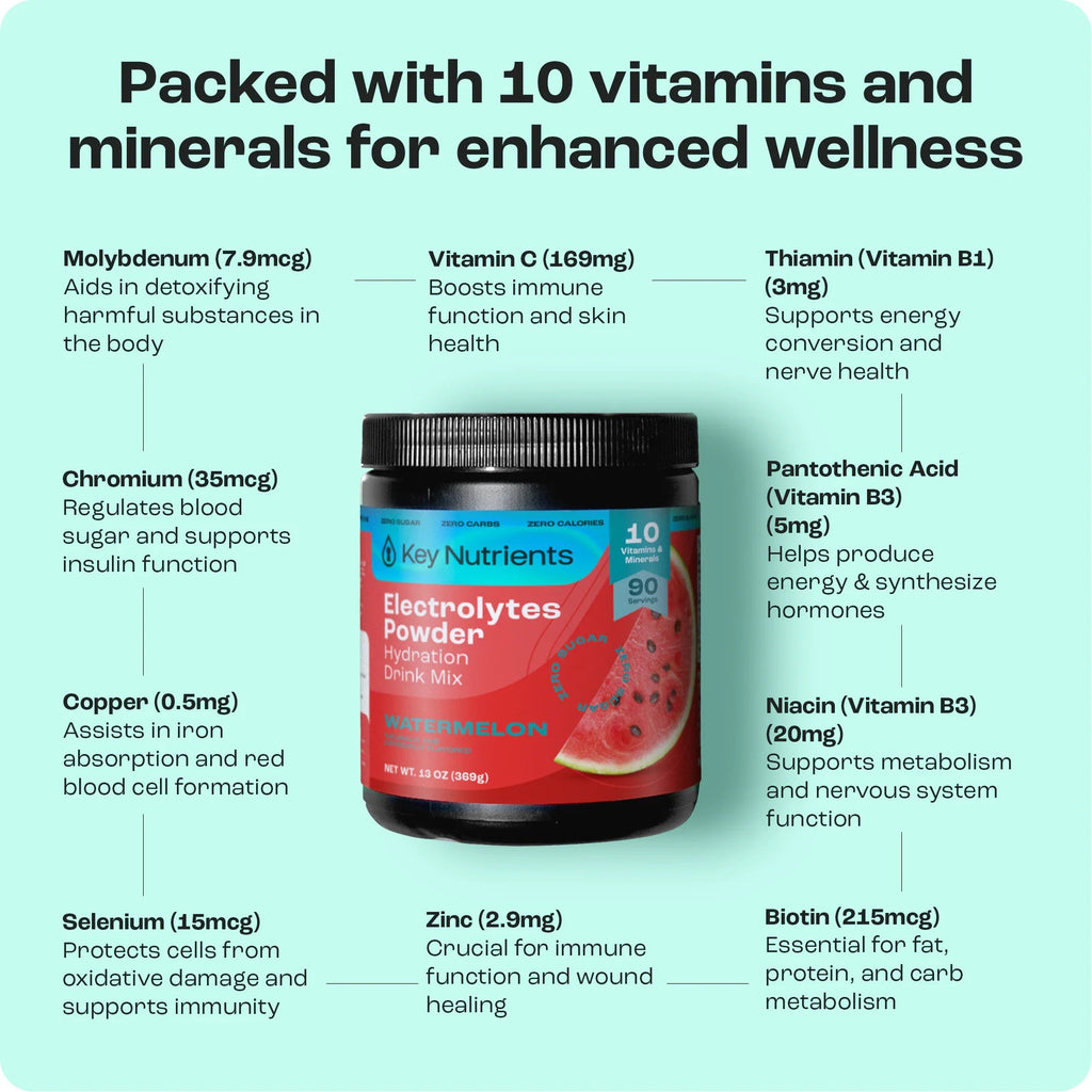 Electrolyte Recovery Plus Powder (Sugar-Free) Key Nutrients