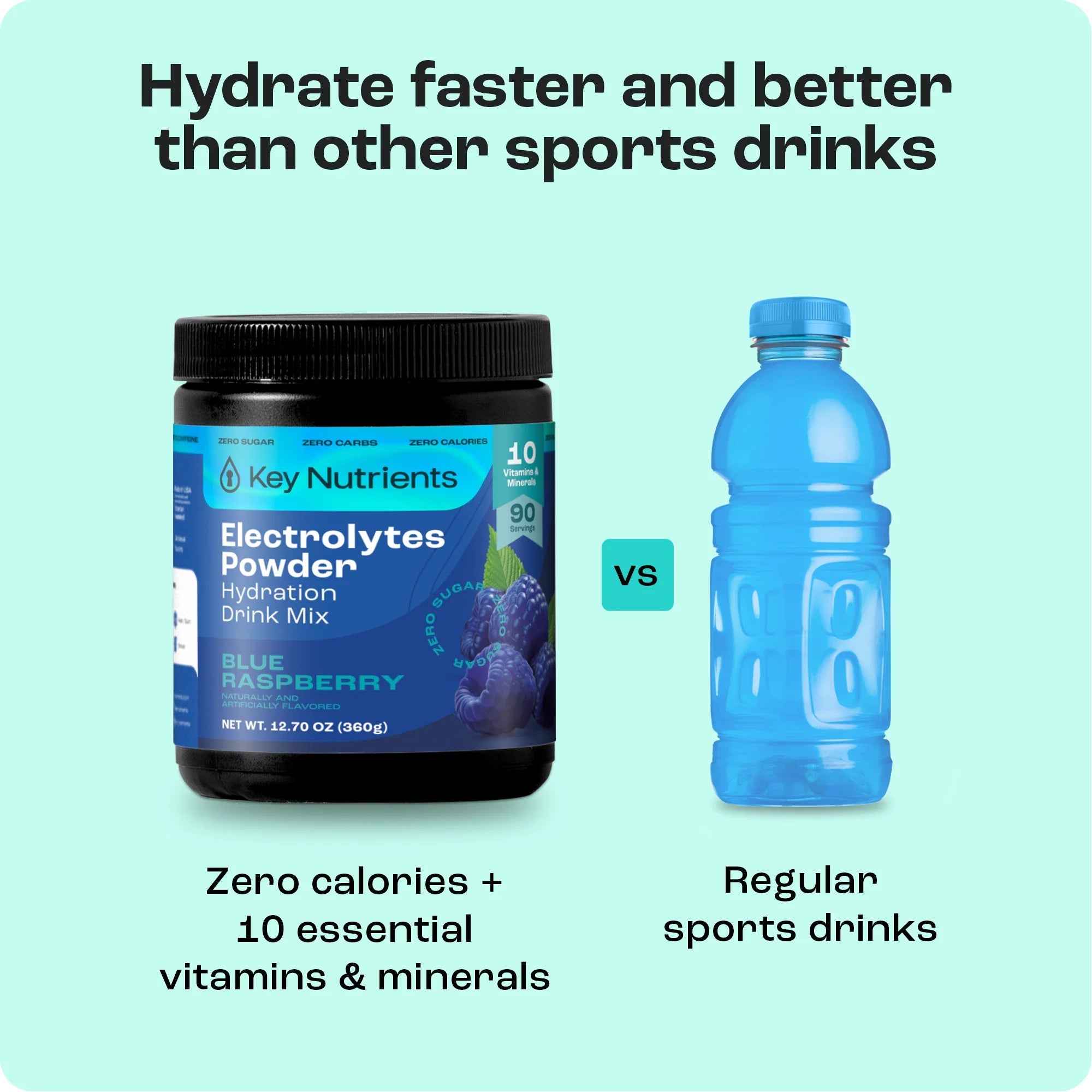 Electrolyte Recovery Plus Powder (Sugar-Free) Key Nutrients