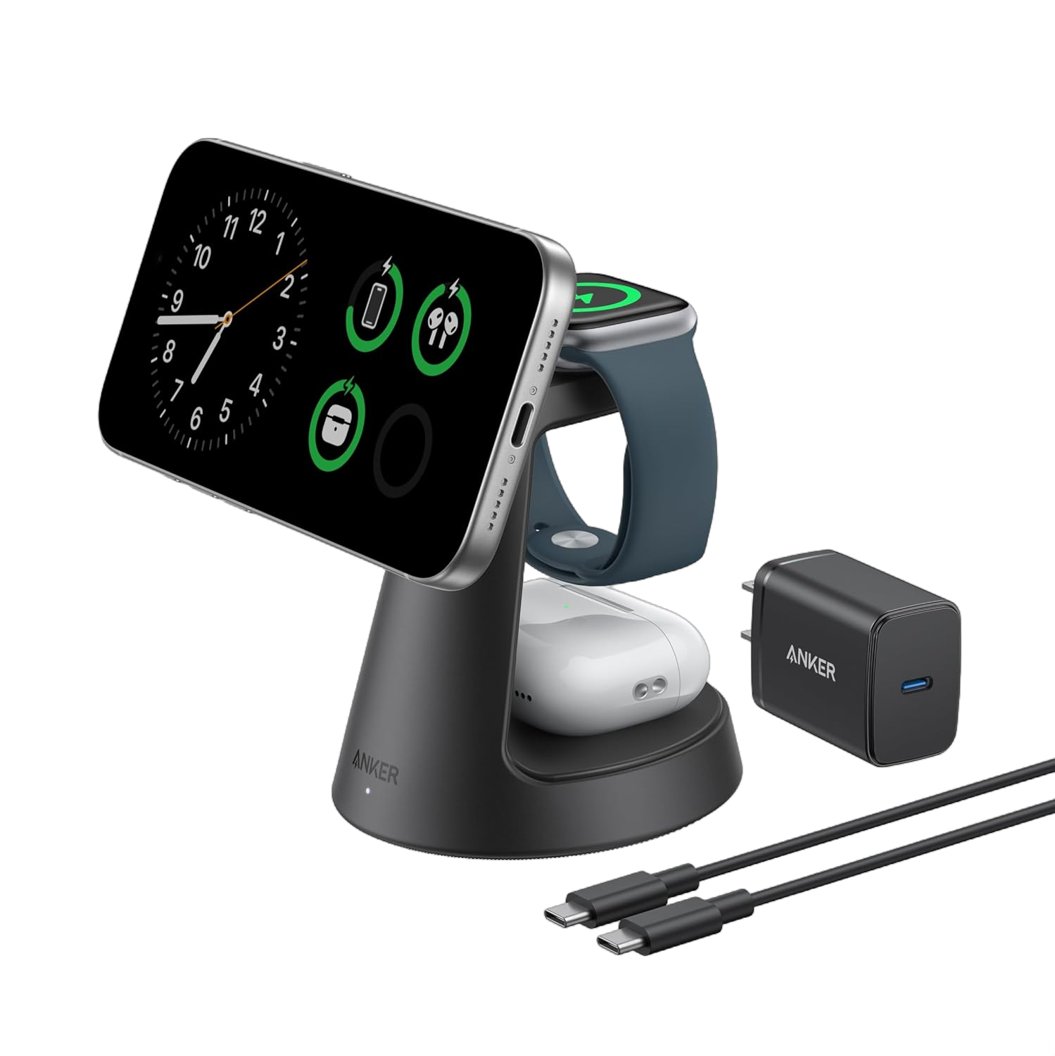 Anker MagGo Wireless Charging Station (3-in-1, Dock Stand) Anker