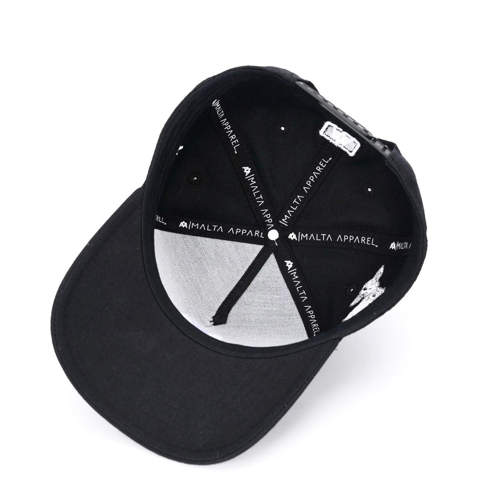 ‘7’ Premium SnapBack - Black/White Malta Apparel